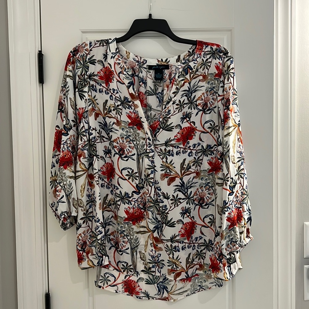 2X 3/4 sleeve blouse
